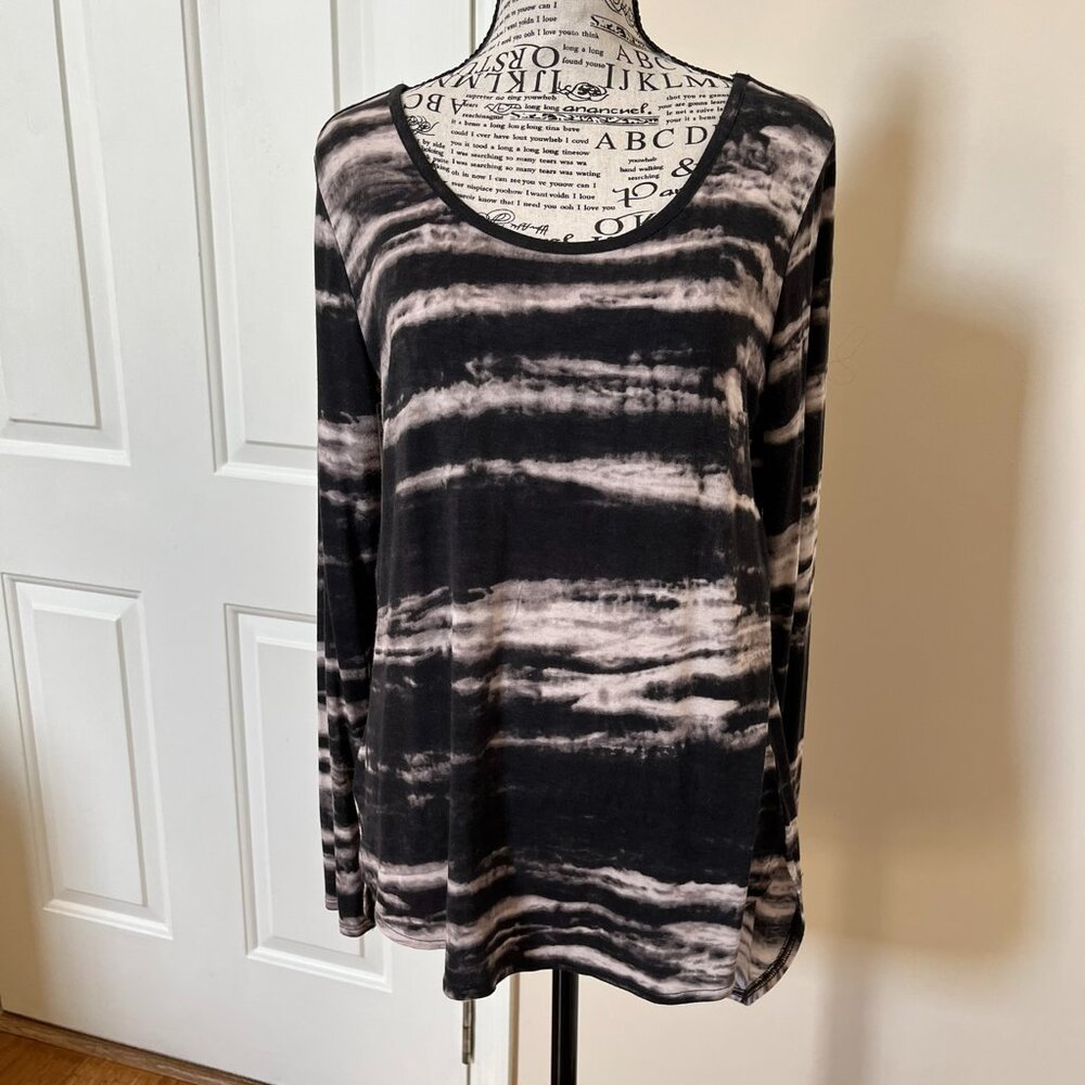 Cynthia Rowley Stretchy Tie-dye Long Sleeve Top, Size S